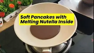 Soft Pancakes with Melting Nutella Inside 🤤 | Quick Recipe | Dora cake #sabasprokitchen #viralvideo 
