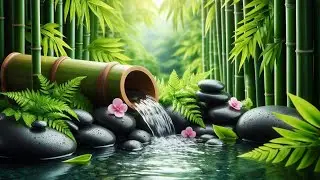 Sleep Music Tonight | Calm Piano and Water Flow🎋Soothing Sleep Music