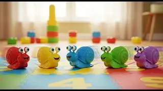 Five Little Toy Snails Slide Slide Slide | Nursery Rhymes for Kids & Baby Songs