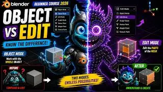 Object Mode vs Edit Mode in Blender | Beginner Guide