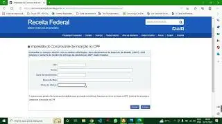 Impress&atilde;o do Comprovante de Inscri&ccedil;&atilde;o no CPF