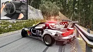 Mazda RX-7 Drifting on NARROW Touge Roads - Assetto Corsa (Moza R3)