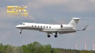 (4K) Gulfstream G550 Gainjet Ireland EJ-KGRP arrival at Ingolstadt Manching Airport IGS ETSI