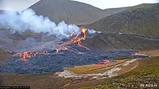 Timelapse - Icelandic volcano eruption