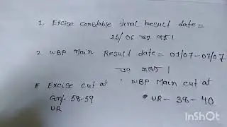 Excise Results D&atilde;te...and Wbp main Results COMMING SOON