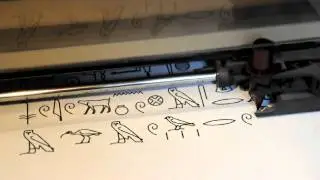 HP ColorPro pen plotter drawing part of the Tale of Sinuhe