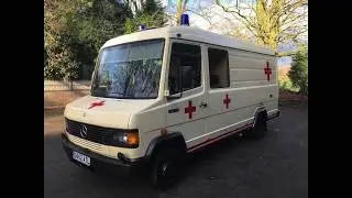 1989 Mercedes 507D Panel Van Ambulance Ex German Red Cross LHD