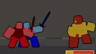 Red and Blue attack Noobador - Block Tales