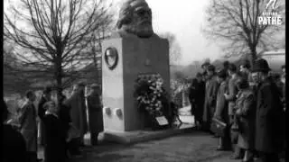 Bulganin And Khruschev Visit Karl Marx Memorial    (1956)