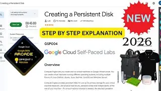 [NEW 2026] Creating a Persistent Disk | Google Arcade | #GSP004