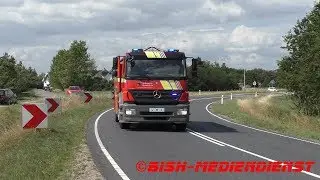 [Großbrand] Einsatzfahrten zum Feuer auf Bauernhof (Bygn.brand-Gård)