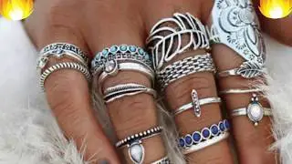 Vintage Bohemian Ring Set     Free + Shipping