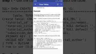 Clone Tables 