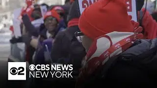 NYC nurses picketing in bitter cold on Day 8 of strike