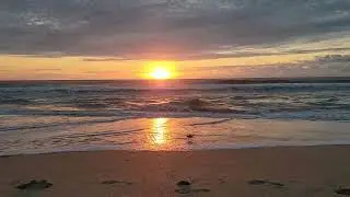 Watching the sunset on the beach in Outer Banks, Nc. #obx #sunset #beachsunset 