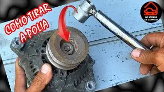RETIRANDO A POLIA DO ALTERNADOR DA TOYOTA HILUX SW4 ANTIGA COM FERRAMENTA CASEIRA