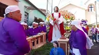 Cortejo Procesional de Domingo de Ramos de Ahuachapán Centro El Salvador.  Abril 2025
