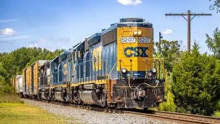 Three LHF Geeps Leading Conrail Train WPCA-11 in Thorofare NJ - CSXT 6207 8/31/2025