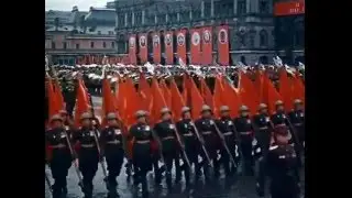 Sowjetunion. Siegesparade 1945 in Moskau (in Farbe)