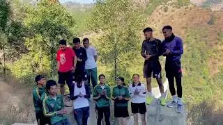 Hill run❤️(Nepal second highest longest bridge)#alphatrainingcenter#lahuree#vlog05