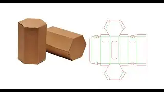 how to make hexagon shape box dieline