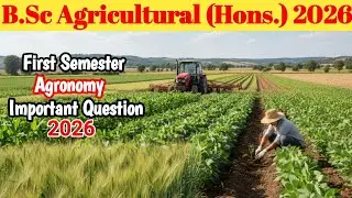 Agronomy Important question 2026 || AG-(101) || Exam important question   #exam #2026 #Agronomy