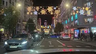 Luces de Navidad en La Gran V&iacute;a de Madrid. Noviembre 2025.