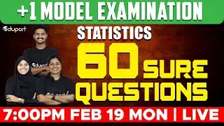 Plus One Statistics Model Exam | 60 Sure Questions | Eduport Commerce