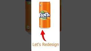 FANTA packeging redesign 🥰🍊🥰 #short #photoshop