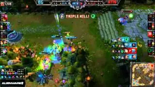 yellowpete quadrakill at EU LCS against Team Alternate - League of Legends