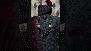 Stunning Black Sherwani for Muslim Groom - Wedding Sherwani #sherwani #sherwaniswag #shorts