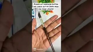 Dagger brush   Angle Watercolor brush   @artlounge #youtubeshorts #shorts