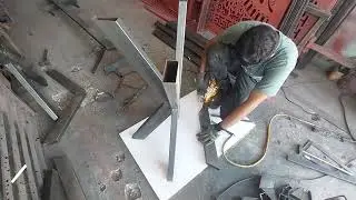 DIY HOW TO MAKE STEEL TABLE | Modern Dining Table DIY |  Iron Frame Desk | simple dining table
