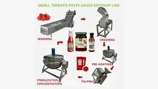MINI SMALL SCALE SEMI AUTOMATIC MANUAL TOMATO PASTE KETCHUP MAKING MACHINE SAUCE PROCESSING LINE