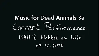 Music for Dead Animals 3a: HAU 2 Hebbel am Ufer.