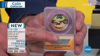2020 PR70 ANACS FDOI Limited Edition of 7 Gold Eagle 4Co...