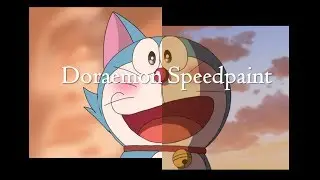 Doraemon Speepaint ~ Adding Ears and Fluff to this Blue Kitty!