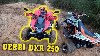 Quad DERBI DXR 250 na żwirowni // Born2RiDE KTM-ER6n