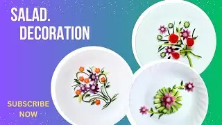 Beautiful salad decoration/garnish/vegetable carving using  onion 🌰!!!
