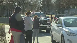 Graham Middle School prepares for students to come back to the classroom with drive-thru giveaway