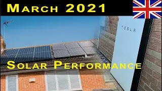 March 2021 Solar PV, Tesla Powerwall 2 performance, UK