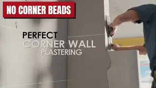 Perfect plastering of corner walls with ease using the right tools and techniques #asmr