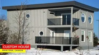 Custom Shipping Container House in Manitoba, Canada