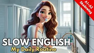 My Daily Routine | Slow English Listening & Speaking Practice (with subtitles)