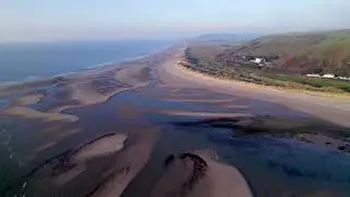 DJI Air 2s 4K 30fps winter flight over Dyfi Estuary Mid Wales