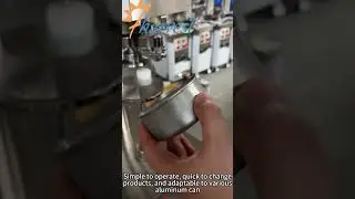 Say goodbye to manual can sealing!Semi-auto aluminum can sealing machine,visible sealing results
