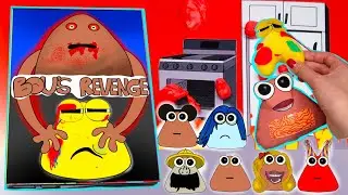 MAKING POU & BOU'S REVENGE 💩LIFE GAME BOOK📚 + BOU'S SQUISHY PLAY