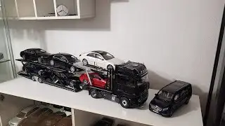 MODEL CARS 1/18 MONSTER-UNBOXING OF 1/18 MERCEDES ACTROS AND LOHR AUTOTRANSPORTER - NZG
