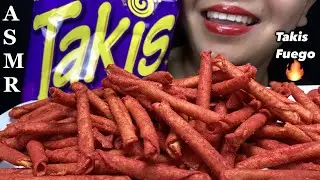 EATING TAKIS FUEGO  | CRUNCHY EATING SOUND | NO TALKING ASMR MUKBANG