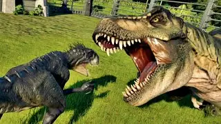 Scorpios Rex Vs T-Rex #jurassicpark dinosaurs #asmr  fighting